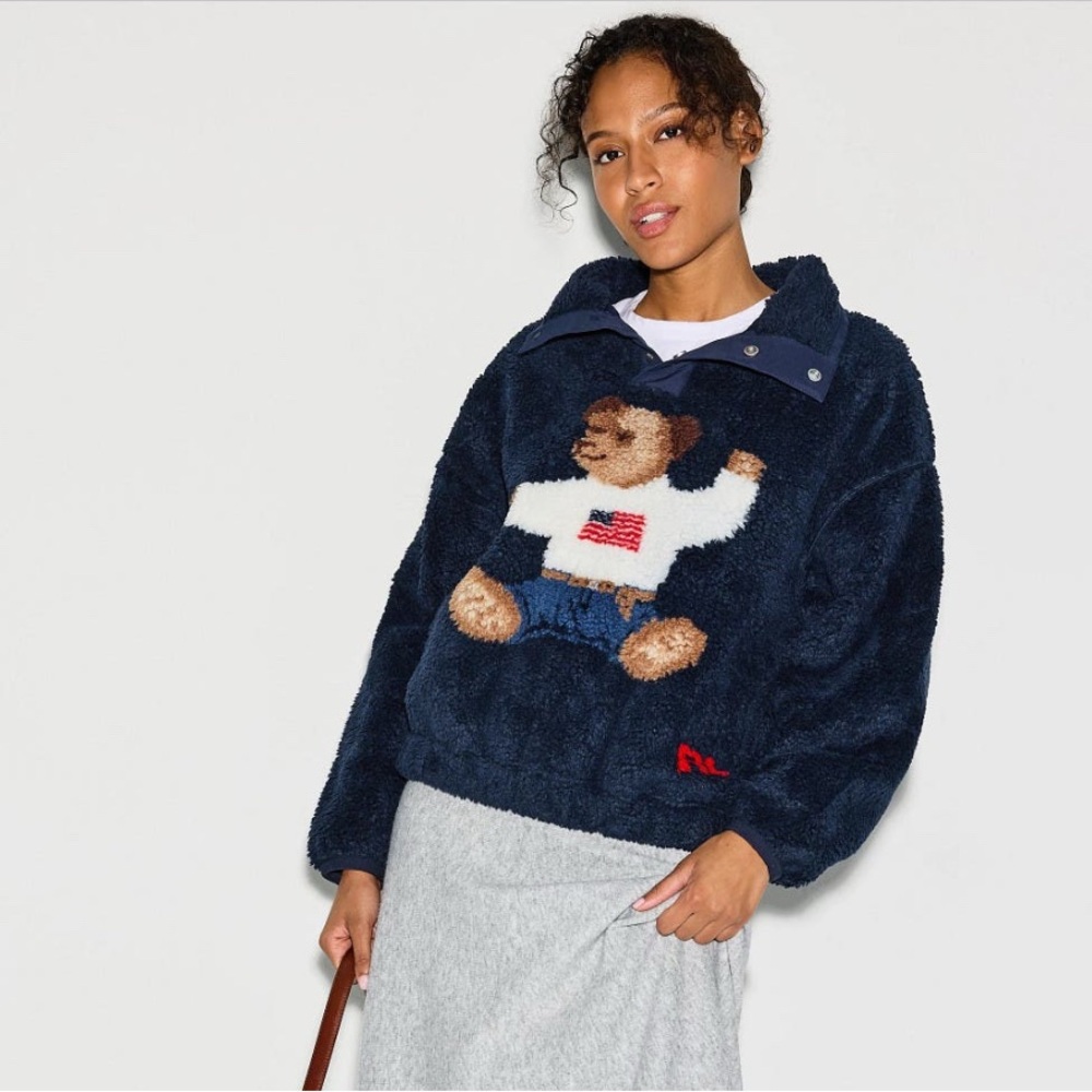 Polo Ralph Lauren Vintage Polo Bear Fleece Sweatshirt L